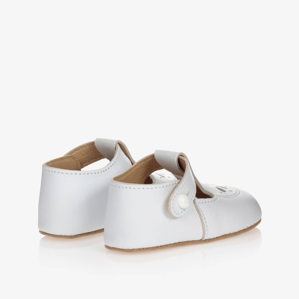 Early Days-White Leather Baby Pre-Walker Shoes | Childrensalon Outlet