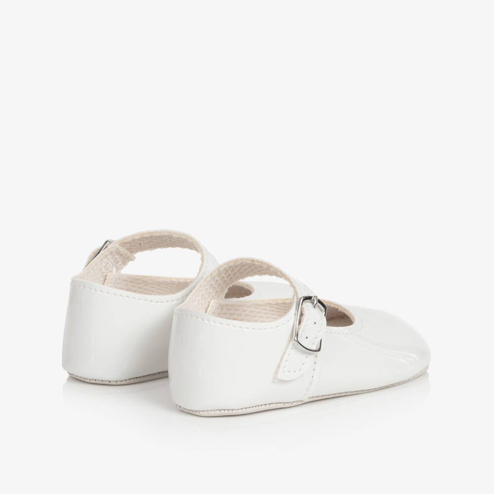 Early Days-White Patent Faux Leather Pre-Walker Shoes | Childrensalon Outlet