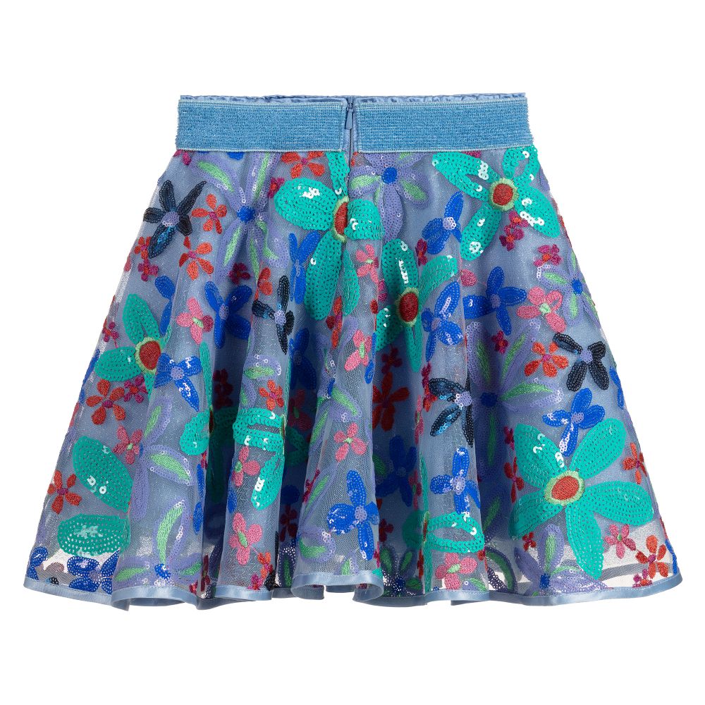EIRENE-Blue & Green Tulle Skirt | Childrensalon Outlet