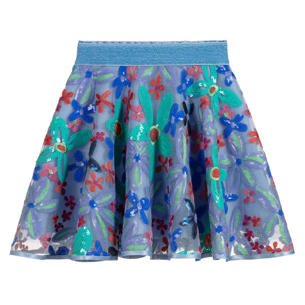 EIRENE - Blue & Green Tulle Skirt | Childrensalon