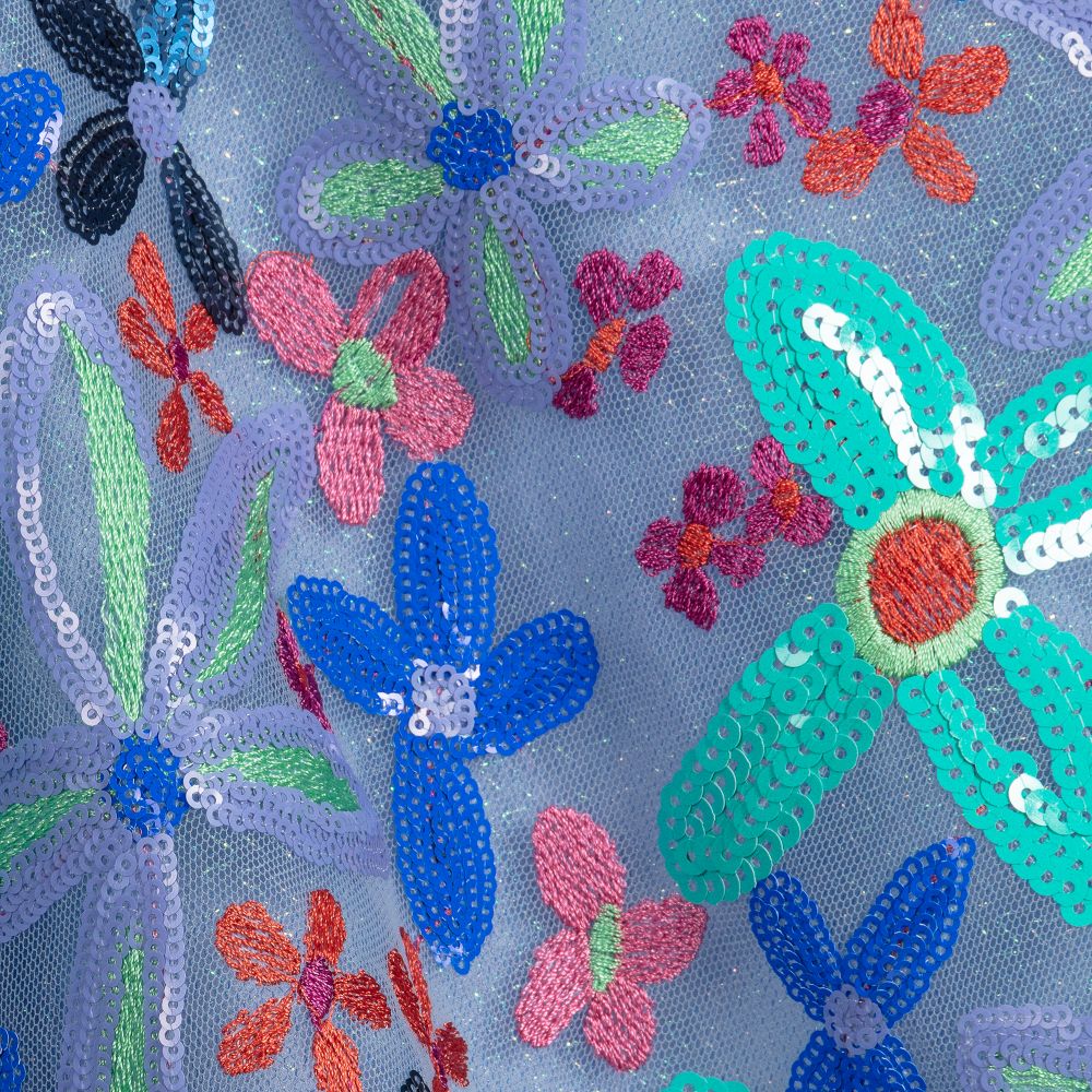 EIRENE-Blue & Green Tulle Skirt | Childrensalon Outlet