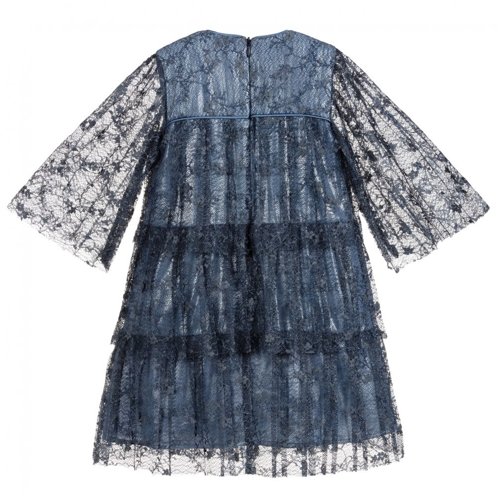 EIRENE-Синее кружевное многослойное платье | Childrensalon Outlet