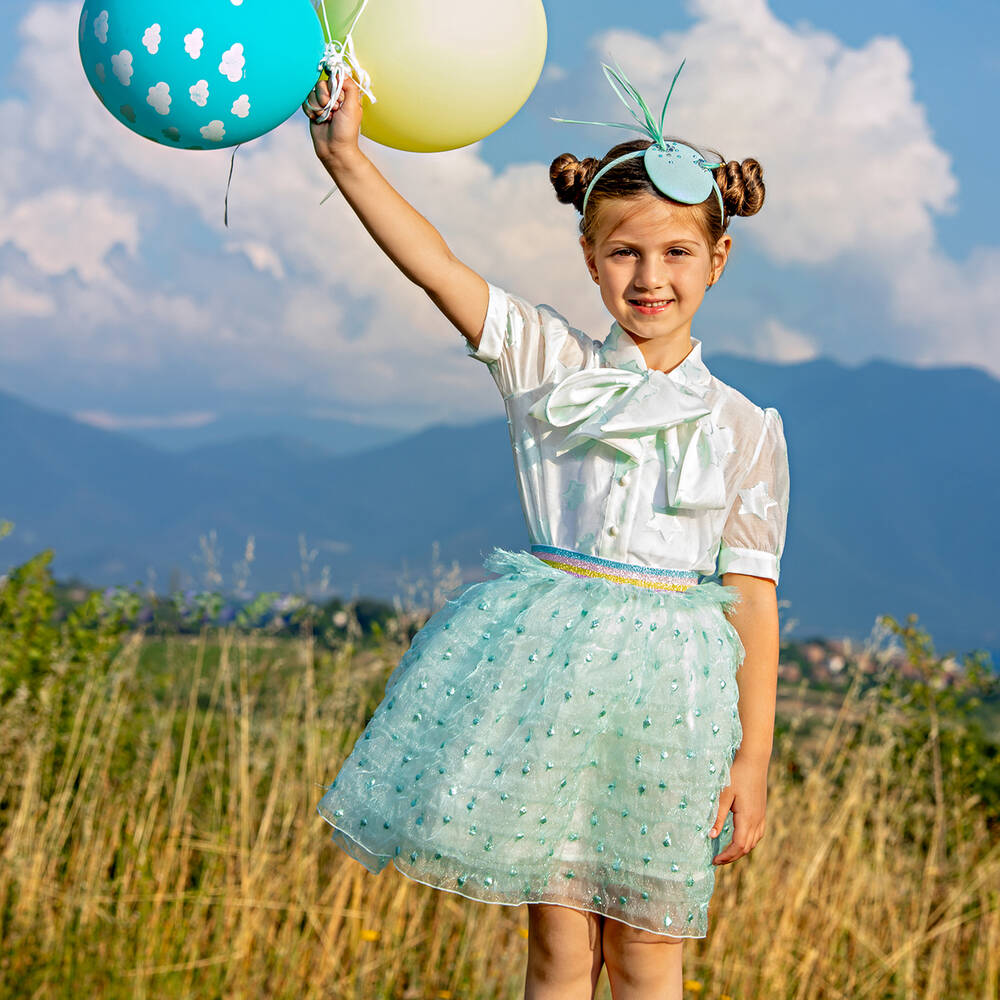 EIRENE-Голубая юбка-пачка из органзы | Childrensalon Outlet