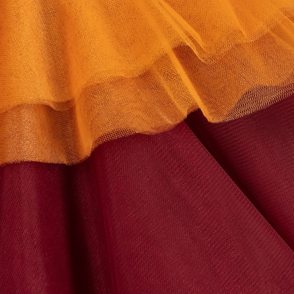 EIRENE-Burgundy Red Tulle Dress | Childrensalon Outlet