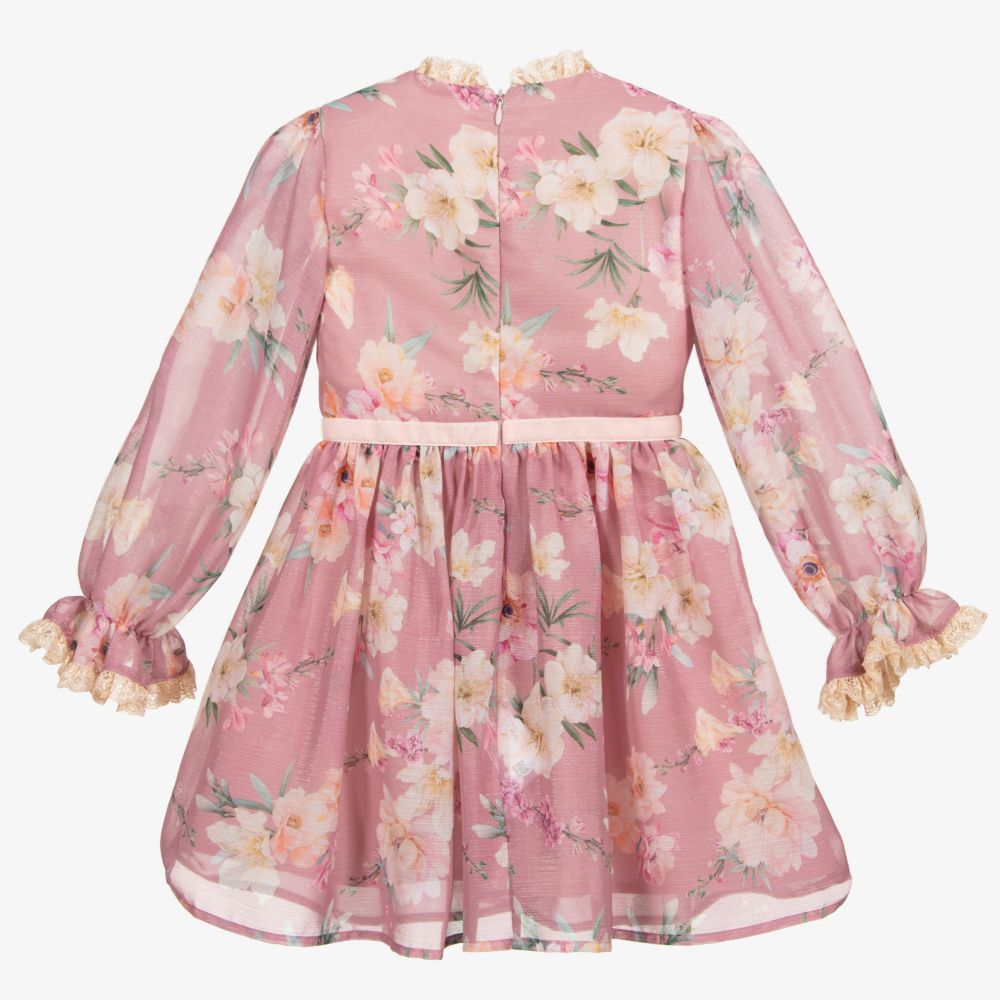 EIRENE-Dusky Pink Floral Dress   | Childrensalon Outlet