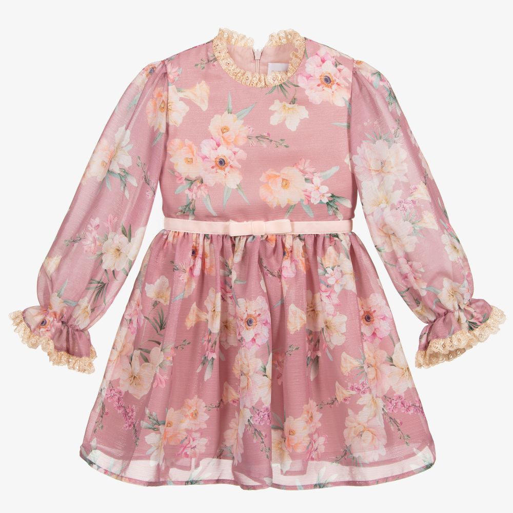 Dusky pink floral dress cheap