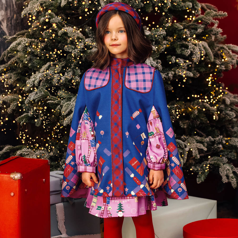 EIRENE-Сине-розовый рождественский кейп | Childrensalon Outlet