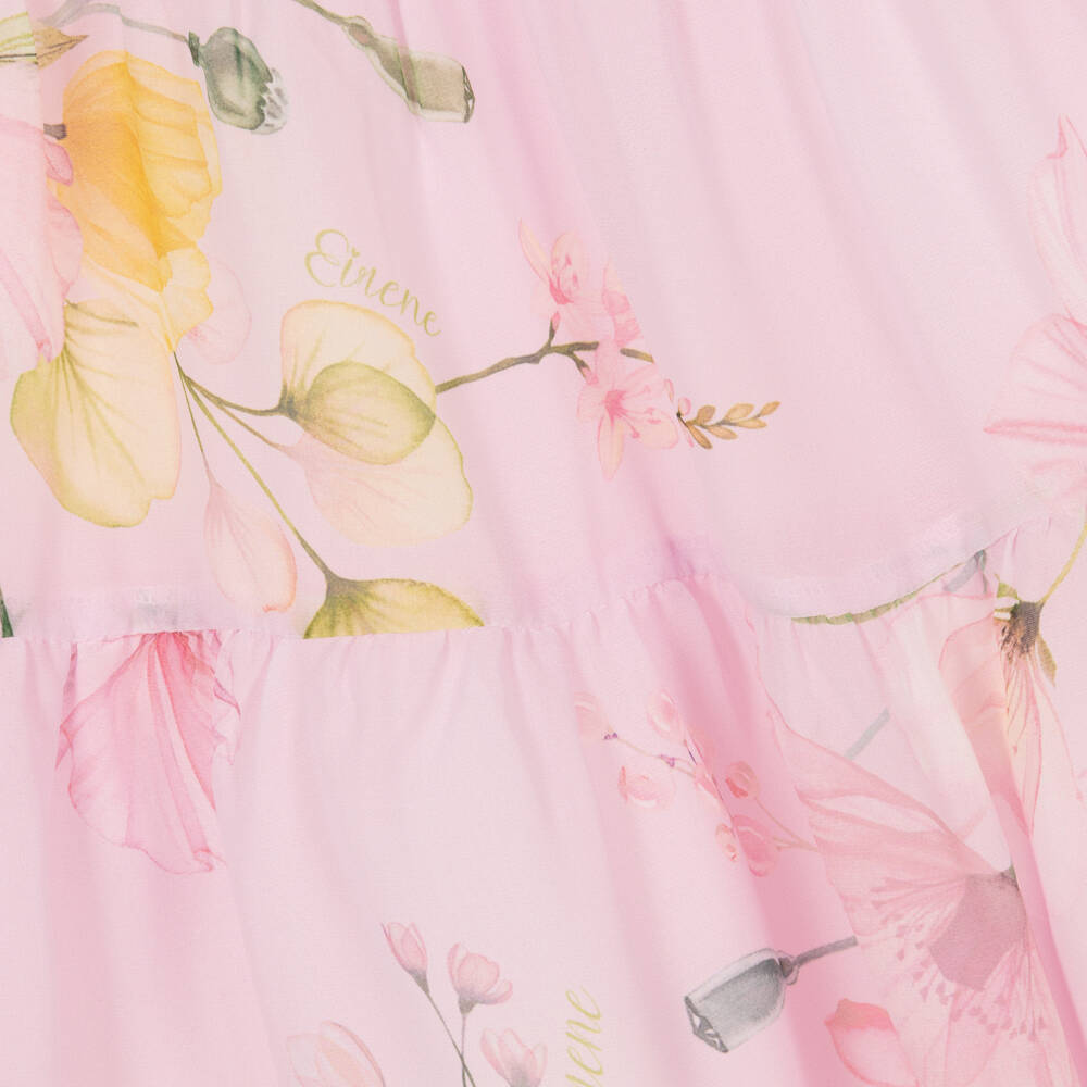 EIRENE-Платье из румяного шифона с цветочным узором для девочек | Childrensalon Outlet