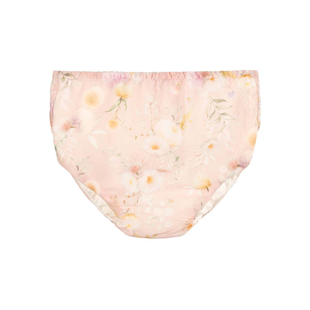 EIRENE-Girls Dusky Pink Floral Print Chiffon Dress | Childrensalon Outlet