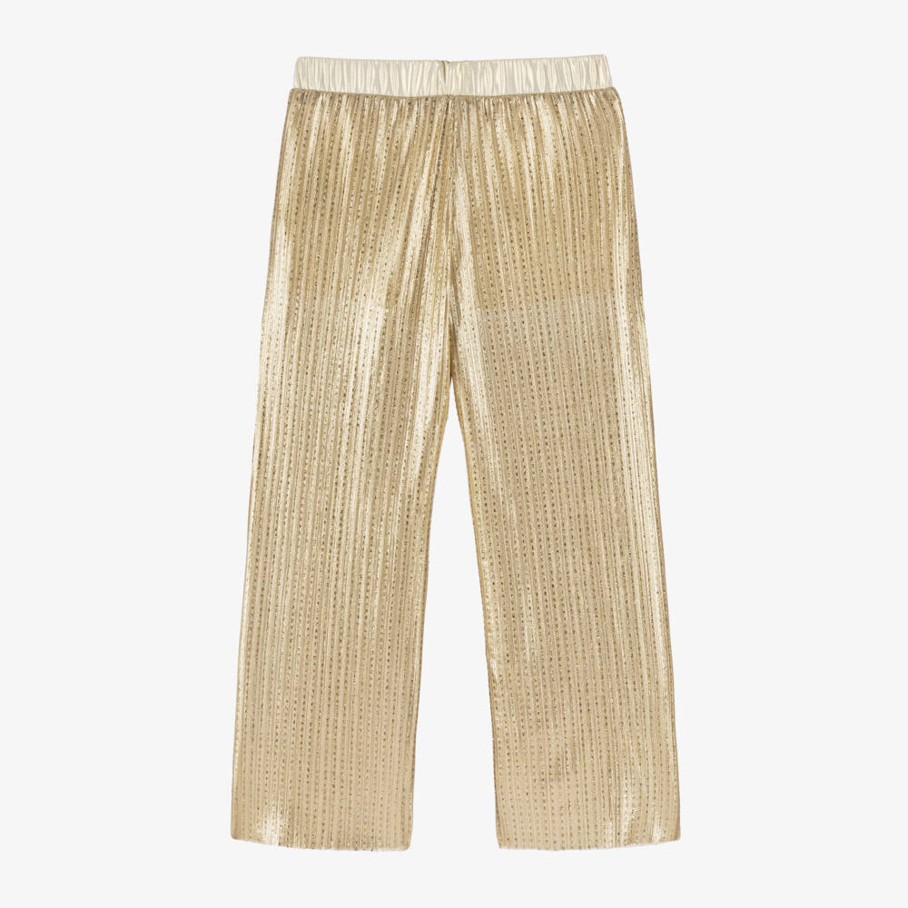 EIRENE-Элегантные золотые плиссированные брюки для девочек | Childrensalon Outlet