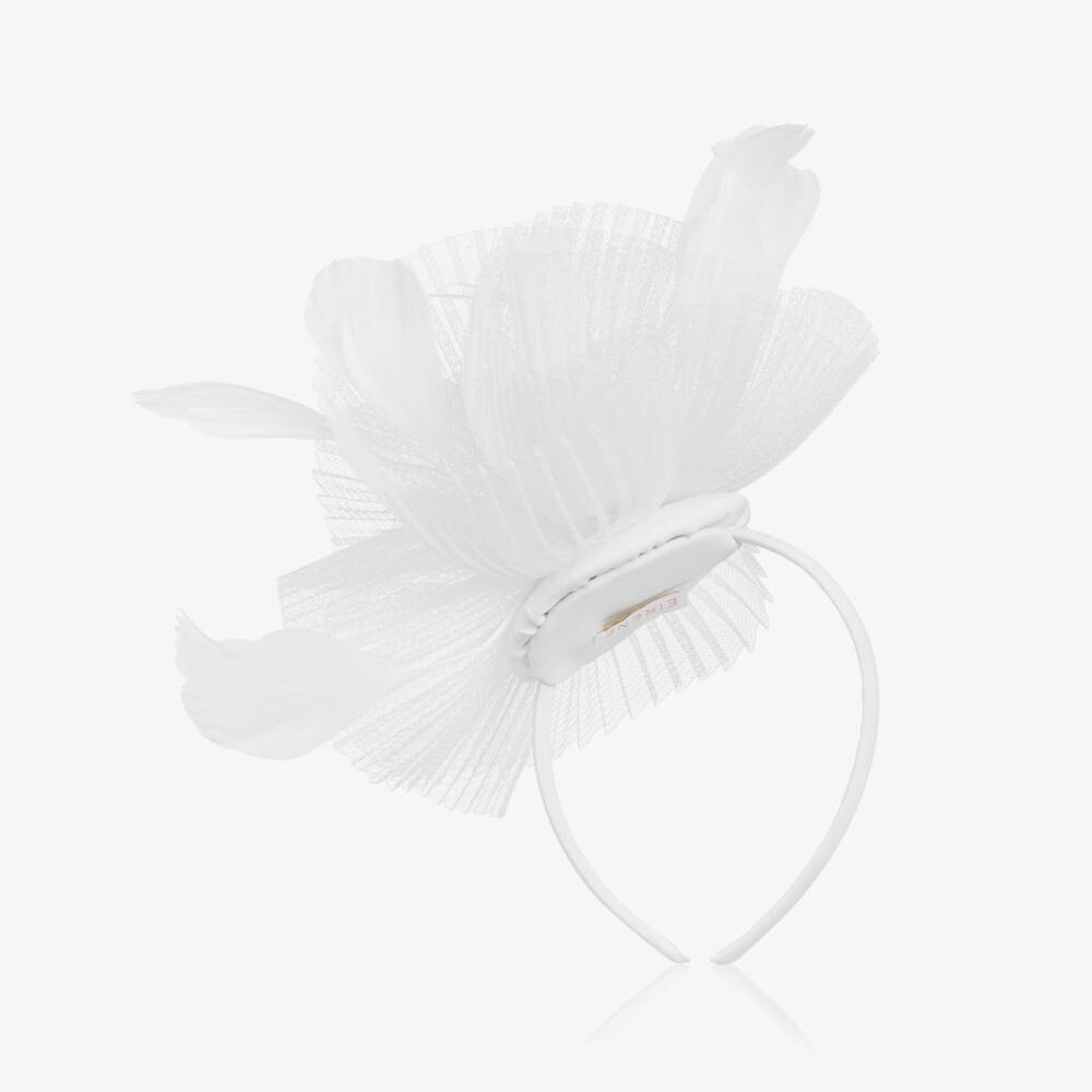 EIRENE-Girls Elegant Ivory Feather Headband | Childrensalon Outlet