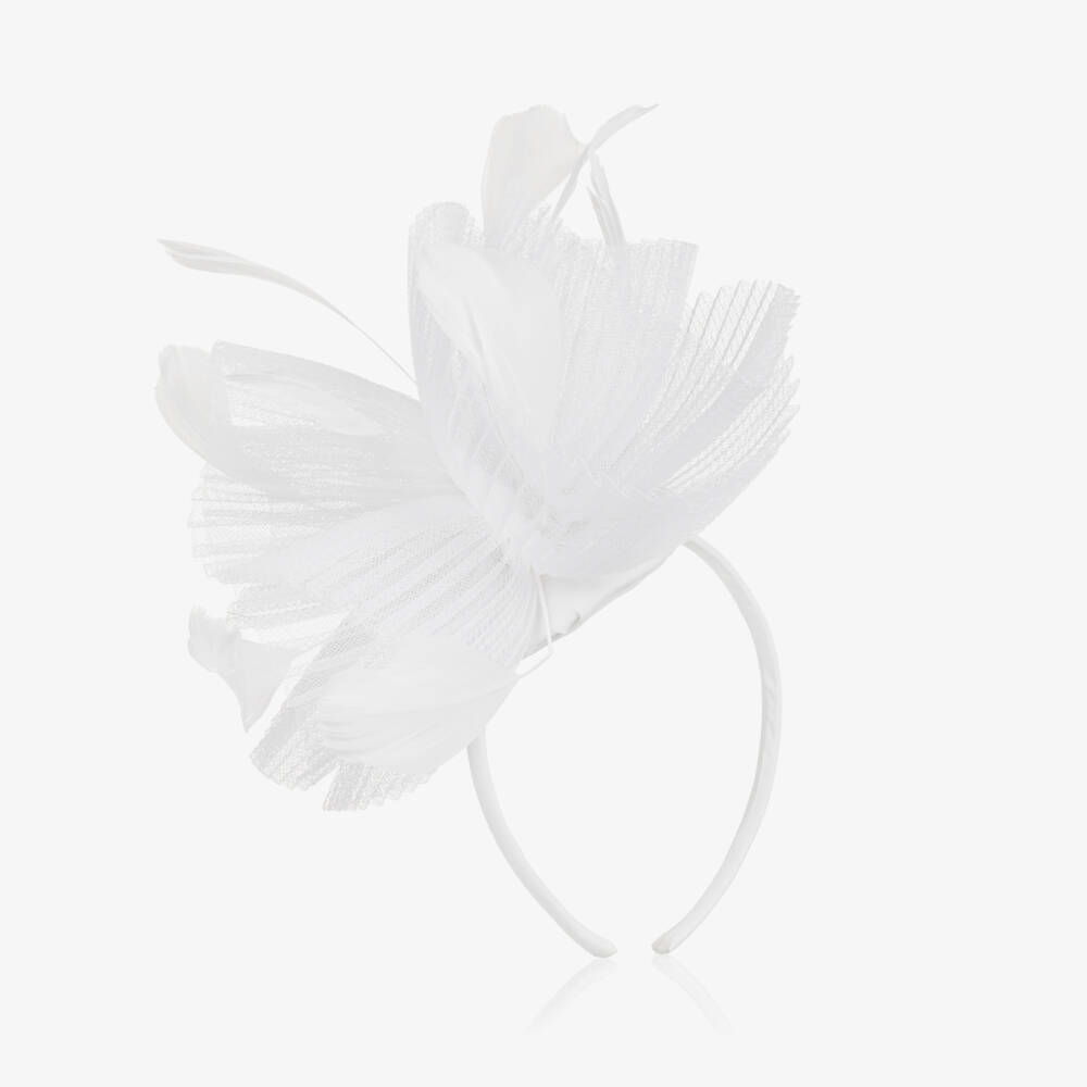 EIRENE-Girls Elegant Ivory Feather Headband | Childrensalon Outlet