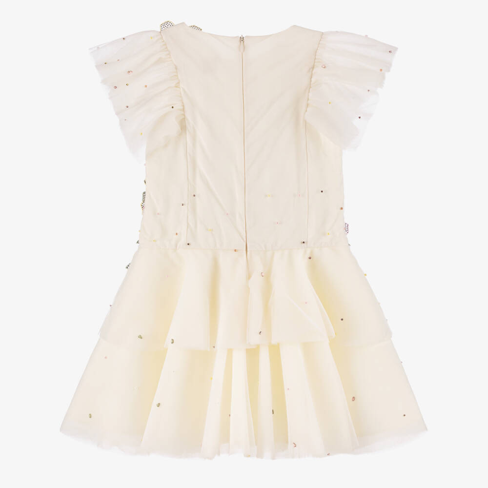 EIRENE-Элегантное кремовое платье с цветами для девочек | Childrensalon Outlet