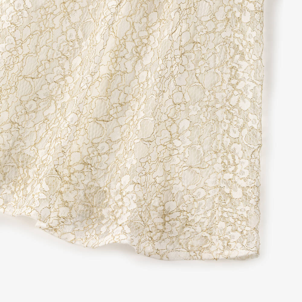 EIRENE-Girls Elegant Ivory Lace Dress | Childrensalon Outlet