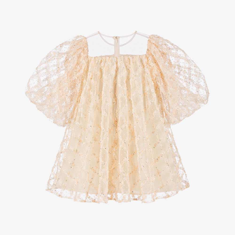 EIRENE-Girls Elegant Ivory Lace Gown | Childrensalon Outlet