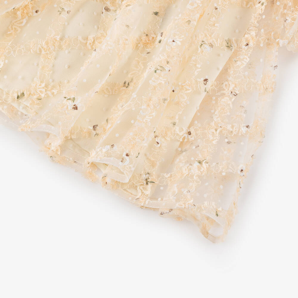 EIRENE-Girls Elegant Ivory Lace Gown | Childrensalon Outlet