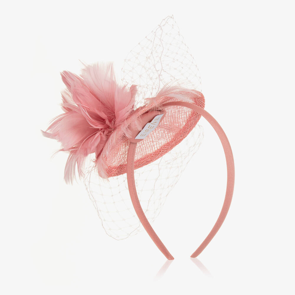 EIRENE-Girls Elegant Pink Feather Headpiece | Childrensalon Outlet