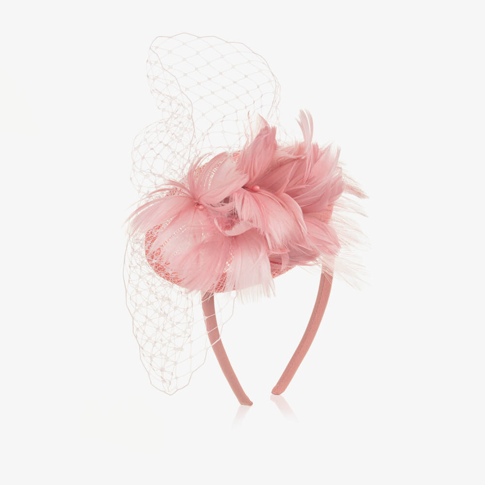 EIRENE-Girls Elegant Pink Feather Headpiece | Childrensalon Outlet