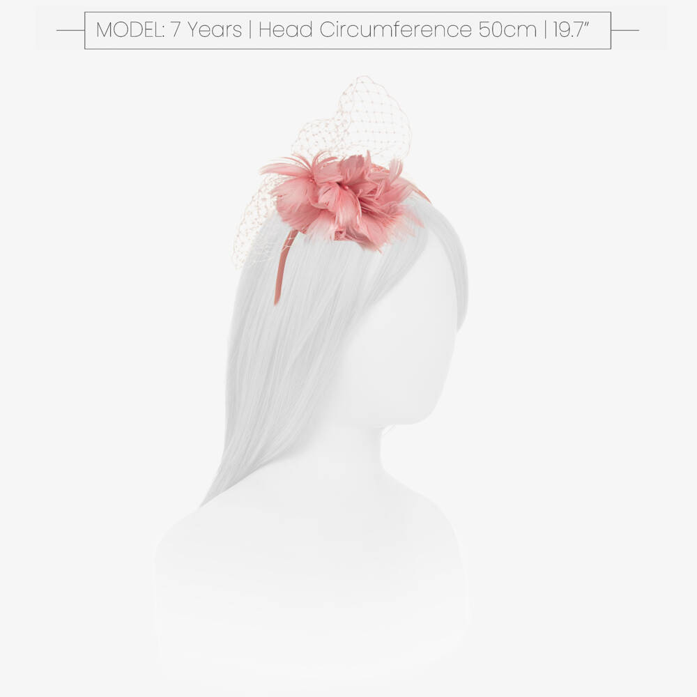 EIRENE-Girls Elegant Pink Feather Headpiece | Childrensalon Outlet