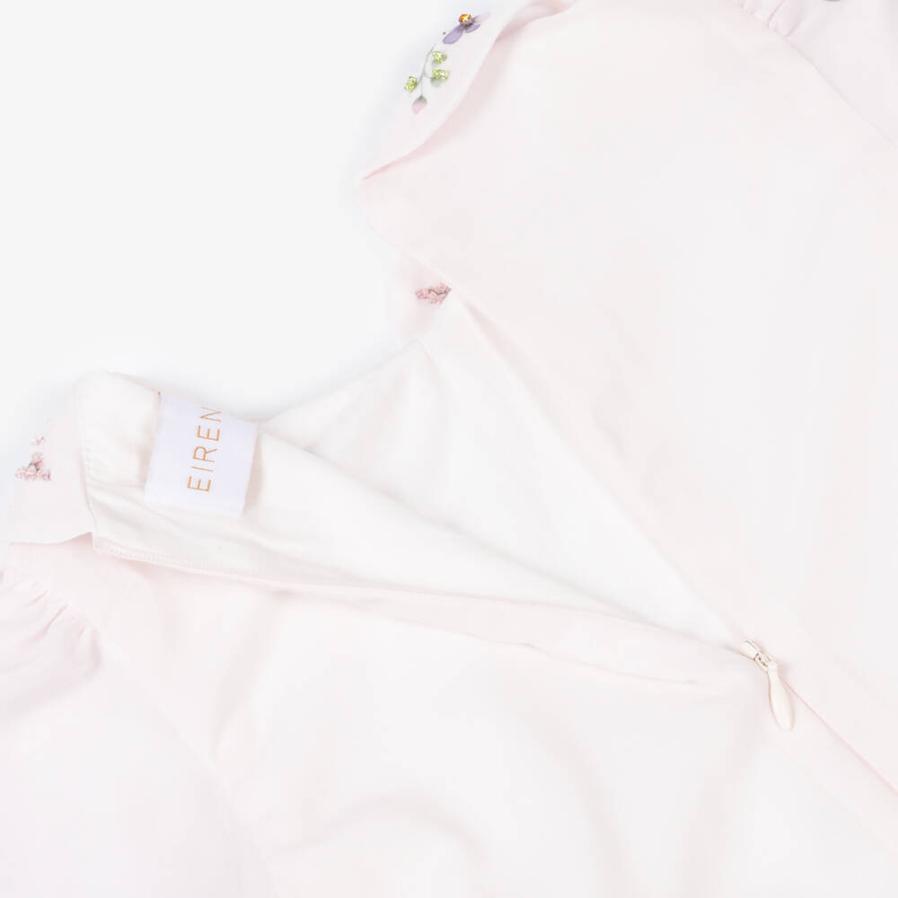 EIRENE-Girls Elegant Pink Floral Dress | Childrensalon Outlet