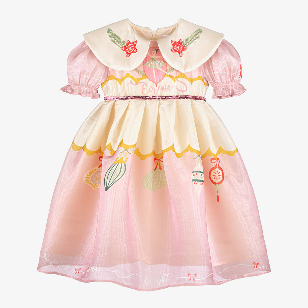 EIRENE-Girls Festive Ballerina Motif Dress | Childrensalon Outlet