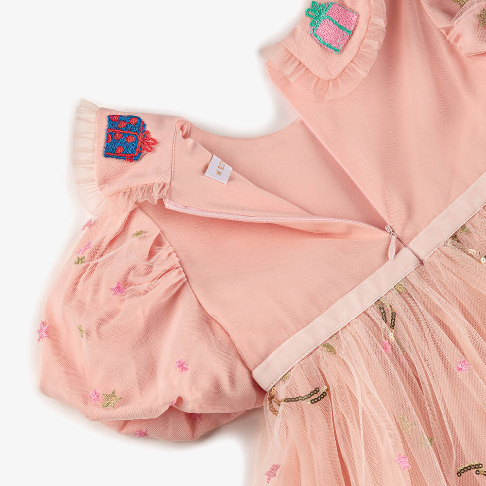 EIRENE-Girls Festive Embroidered Tulle Gown | Childrensalon Outlet