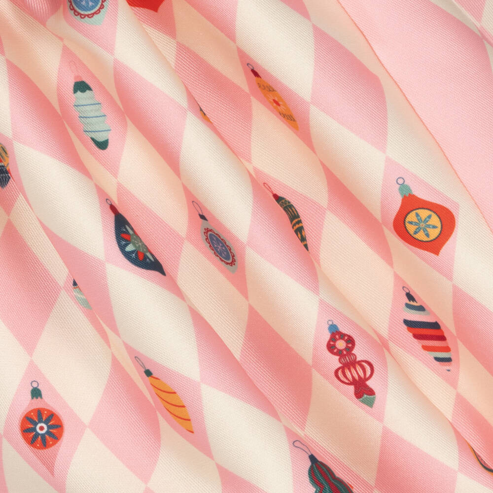 EIRENE-Girls Festive Pink Satin Dress | Childrensalon Outlet