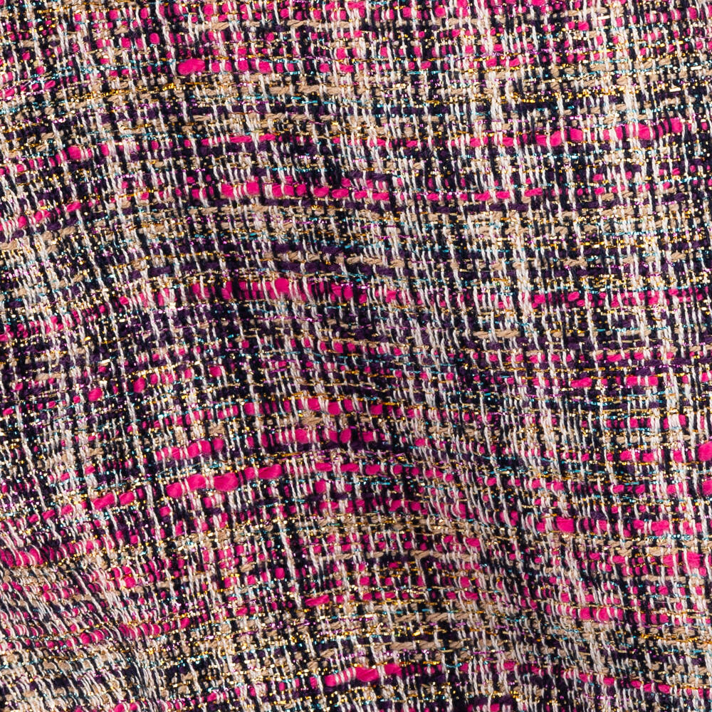 EIRENE-Girls Fuchsia Tweed Cotton Dress | Childrensalon Outlet