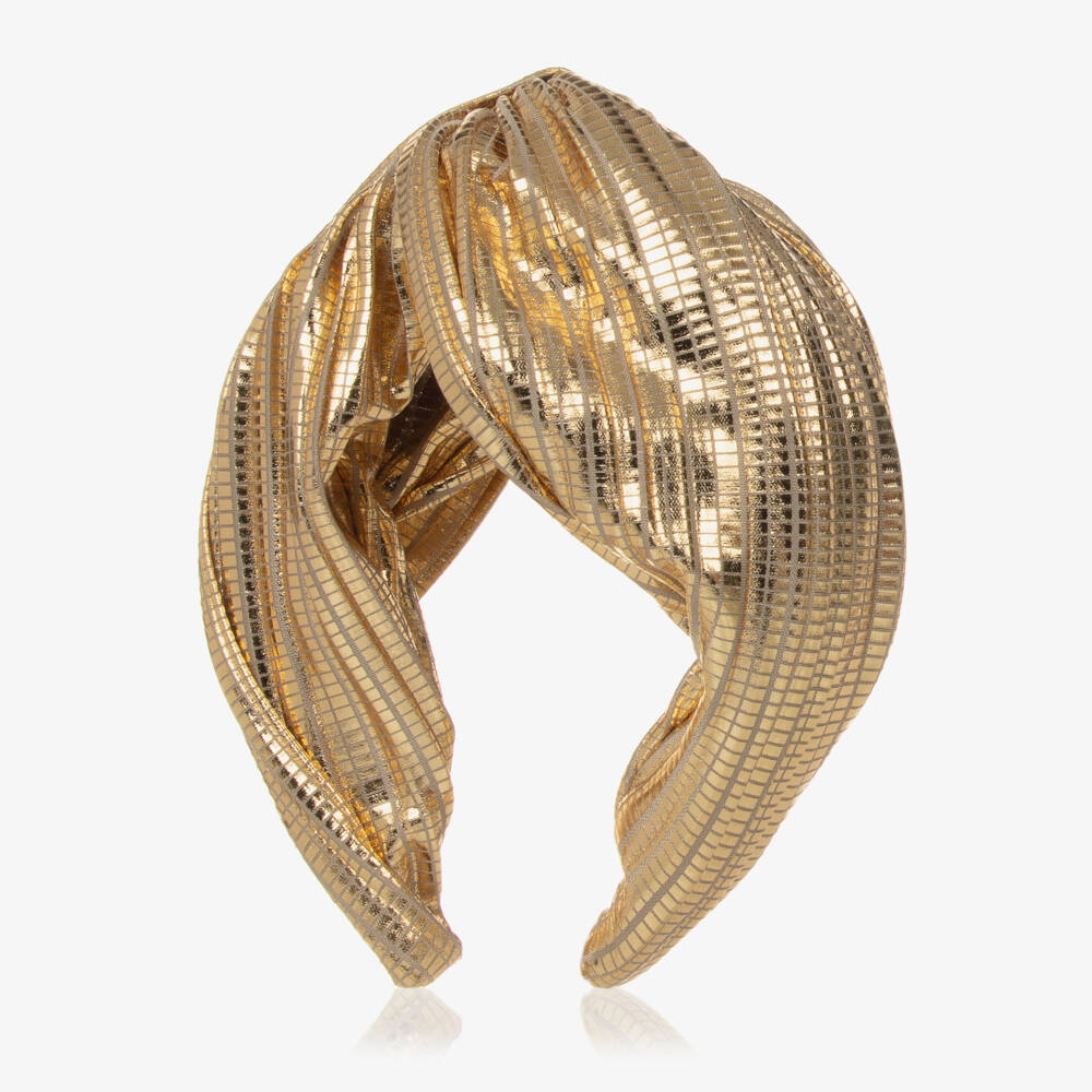 EIRENE-Girls Glistening Gold Headband | Childrensalon Outlet