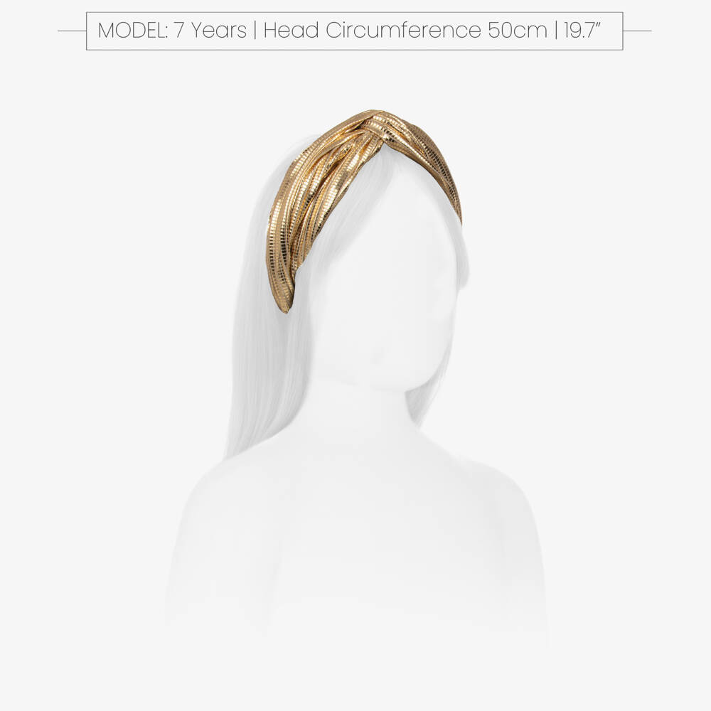 EIRENE-Girls Glistening Gold Headband | Childrensalon Outlet