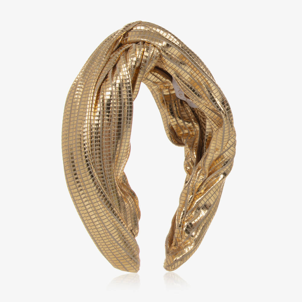 EIRENE-Girls Glistening Gold Headband | Childrensalon Outlet