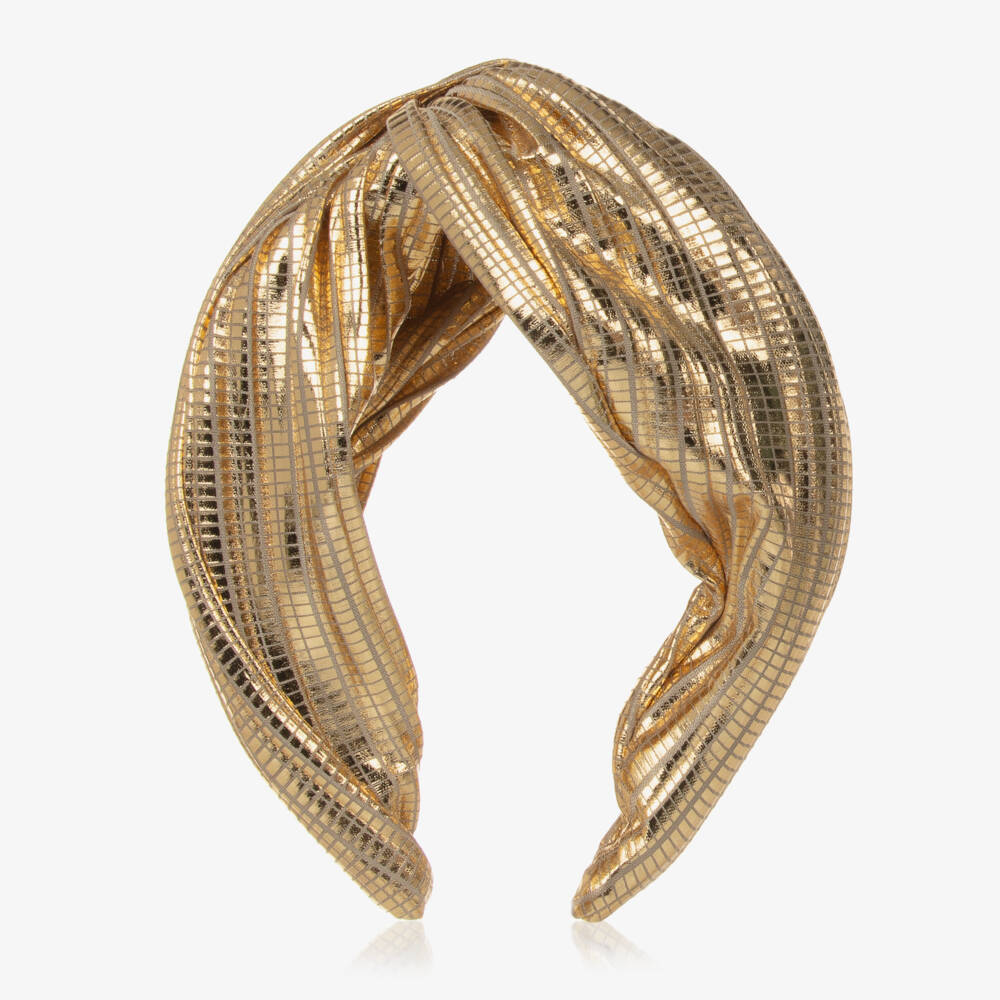 EIRENE-Girls Glistening Gold Headband | Childrensalon Outlet