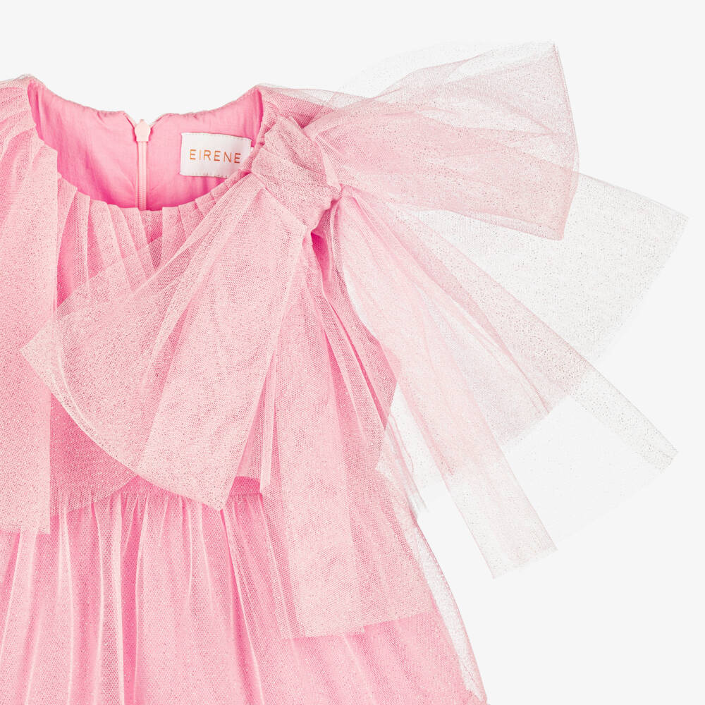 EIRENE-فستان تول ميدي لون زهري برّاق | Childrensalon Outlet