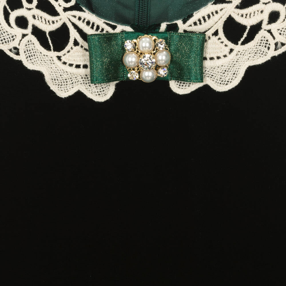 EIRENE-فستان حرير مخمل لون أخضر | Childrensalon Outlet