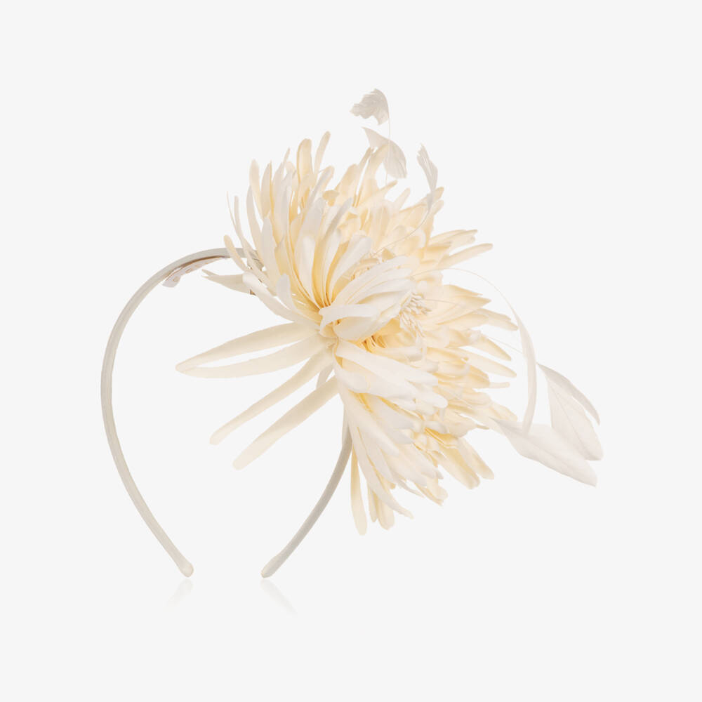 EIRENE-Girls Ivory Floral Hairband | Childrensalon Outlet
