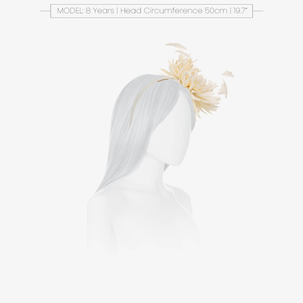 EIRENE-Girls Ivory Floral Hairband | Childrensalon Outlet