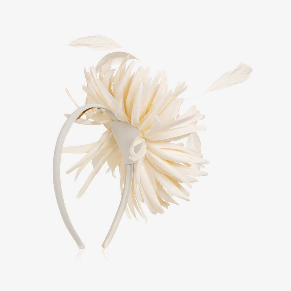 EIRENE-Girls Ivory Floral Hairband | Childrensalon Outlet