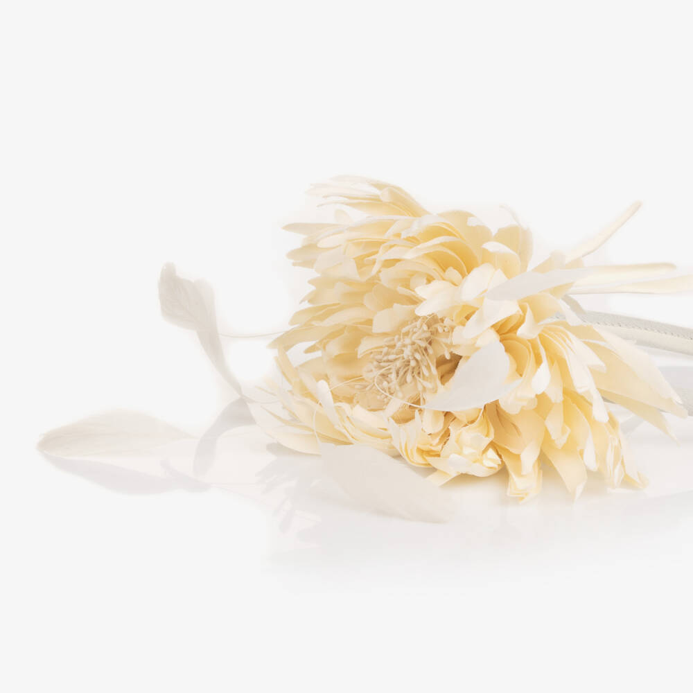 EIRENE-Girls Ivory Floral Hairband | Childrensalon Outlet