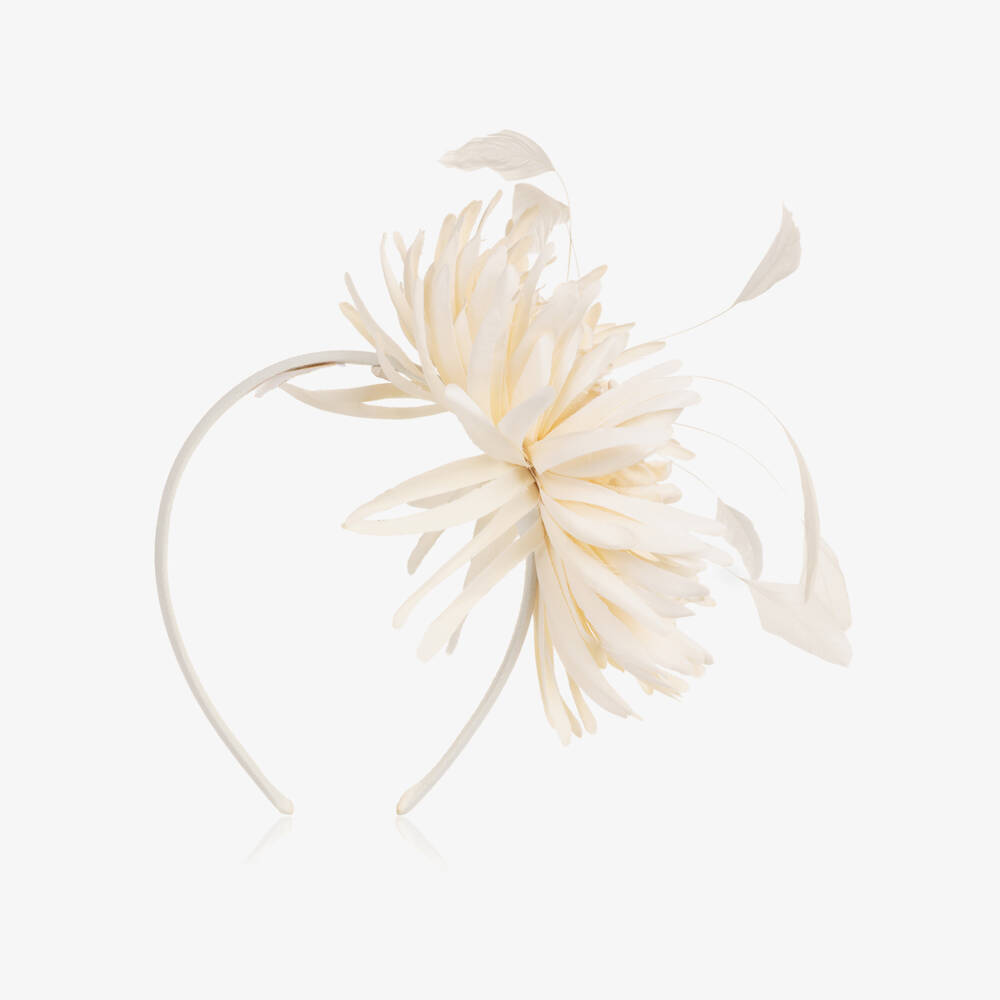 EIRENE-Girls Ivory Floral Hairband | Childrensalon Outlet