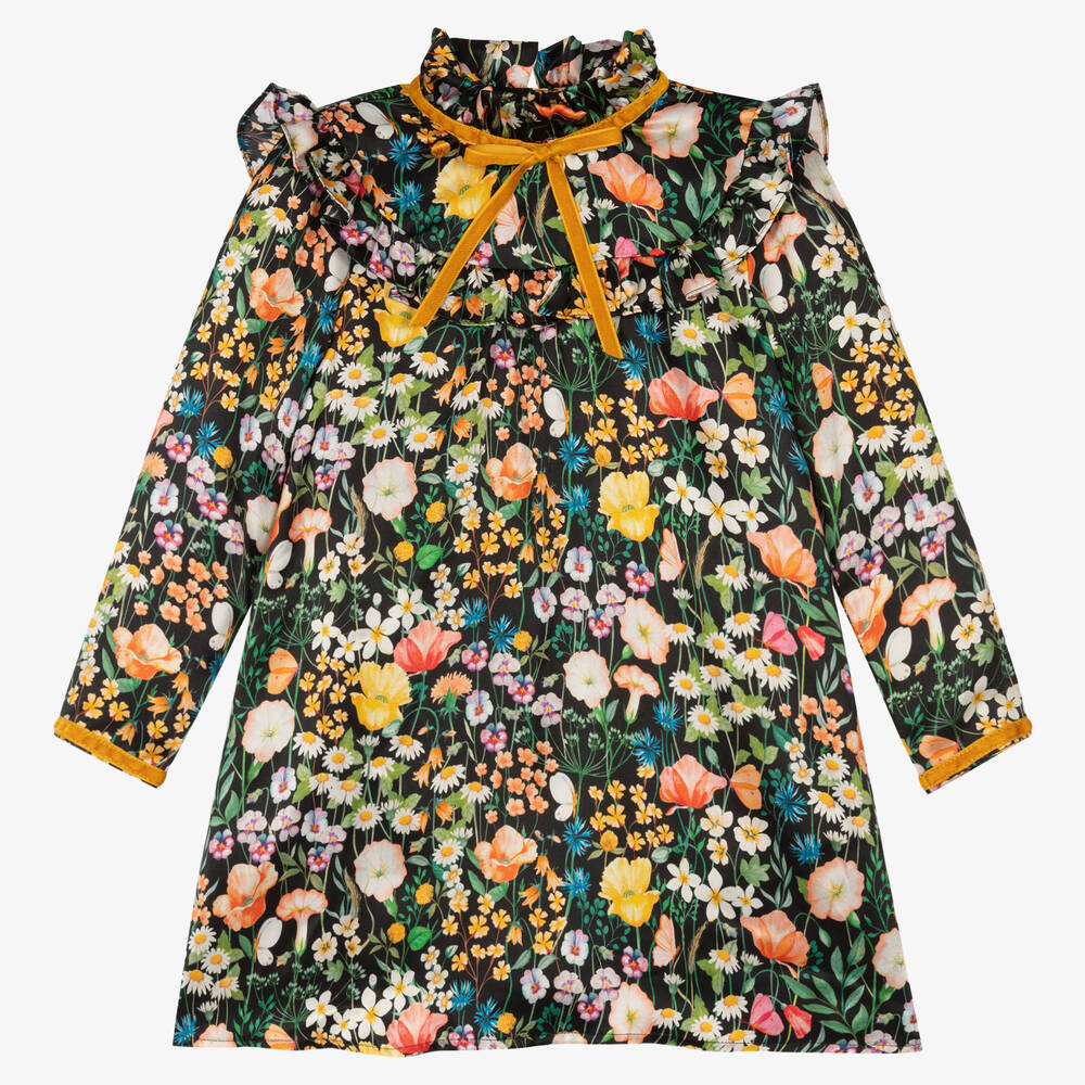 EIRENE - Girls Liberty Print Silk Dress | Childrensalon