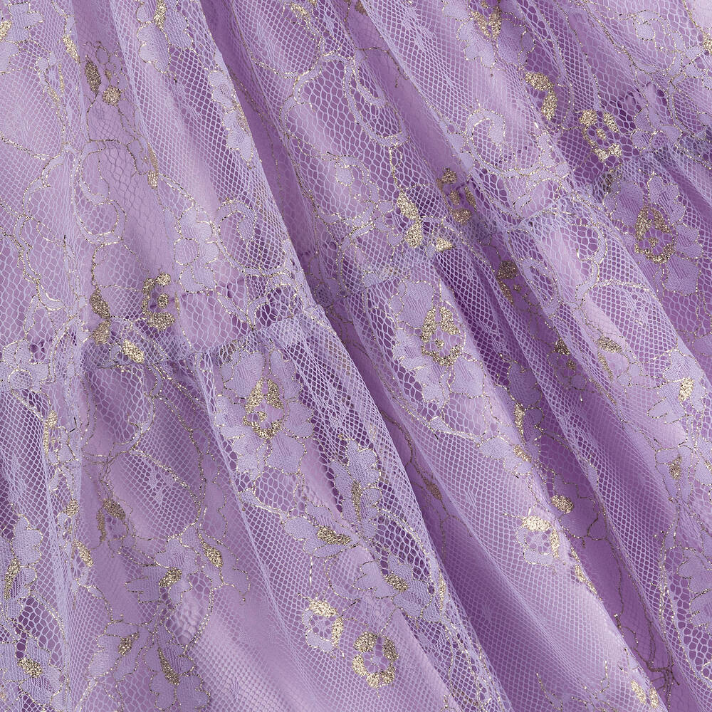 EIRENE-Girls Lilac Purple Lace Dress | Childrensalon Outlet