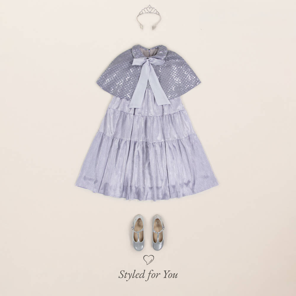 EIRENE-Фиолетовый кейп с пайетками для девочек | Childrensalon Outlet