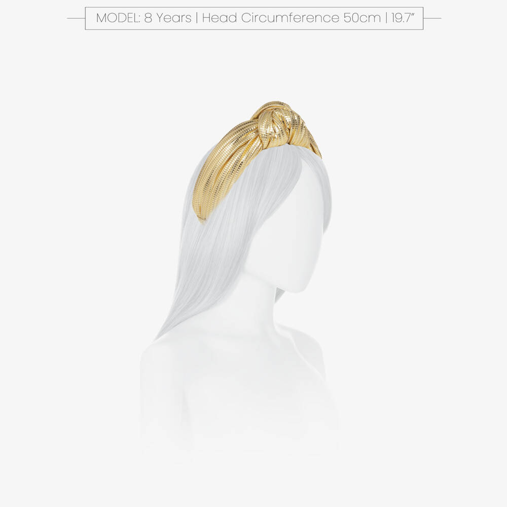 EIRENE-Girls Metallic Gold Knot Hairband | Childrensalon Outlet