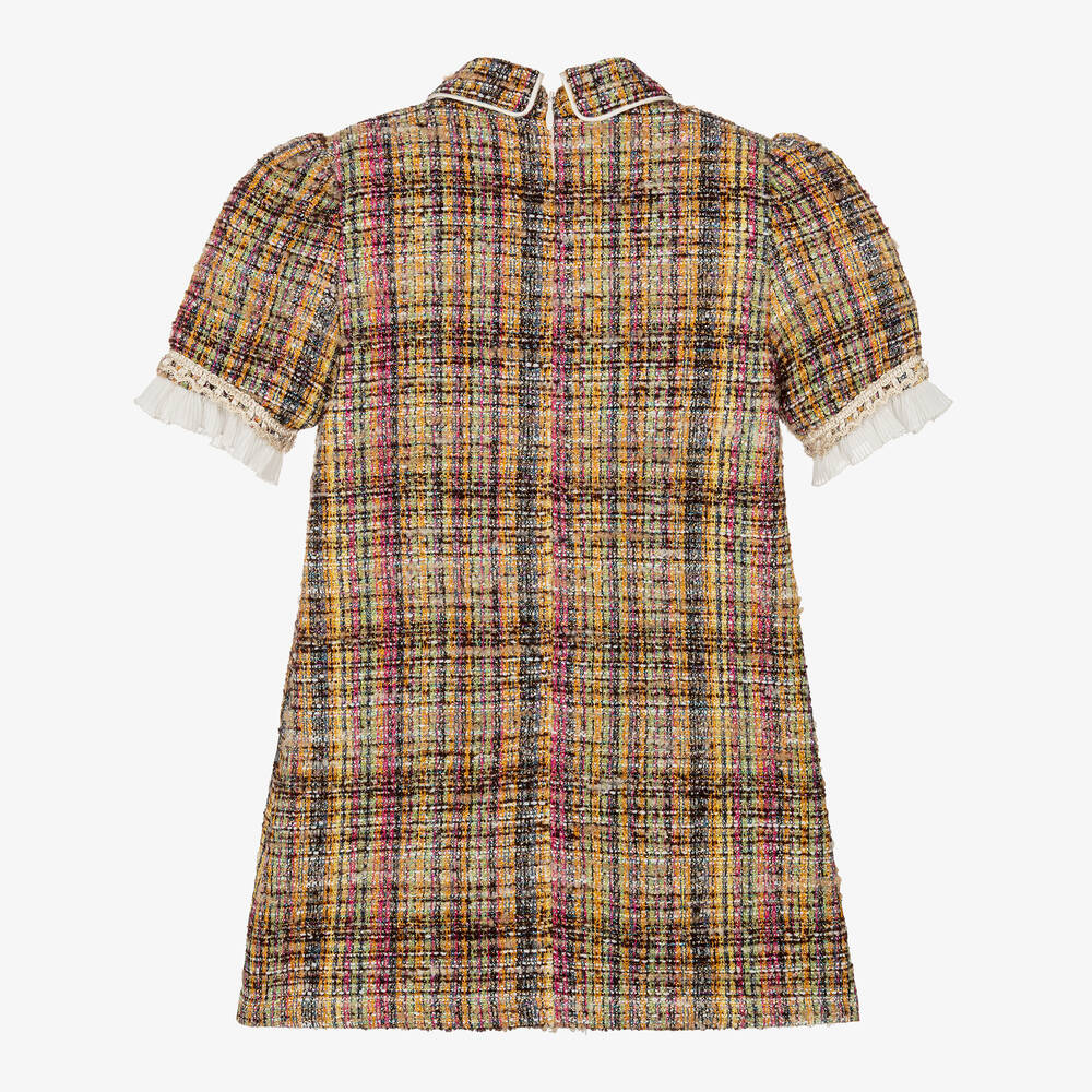 EIRENE-Girls Multicolour Tweed Dress | Childrensalon Outlet