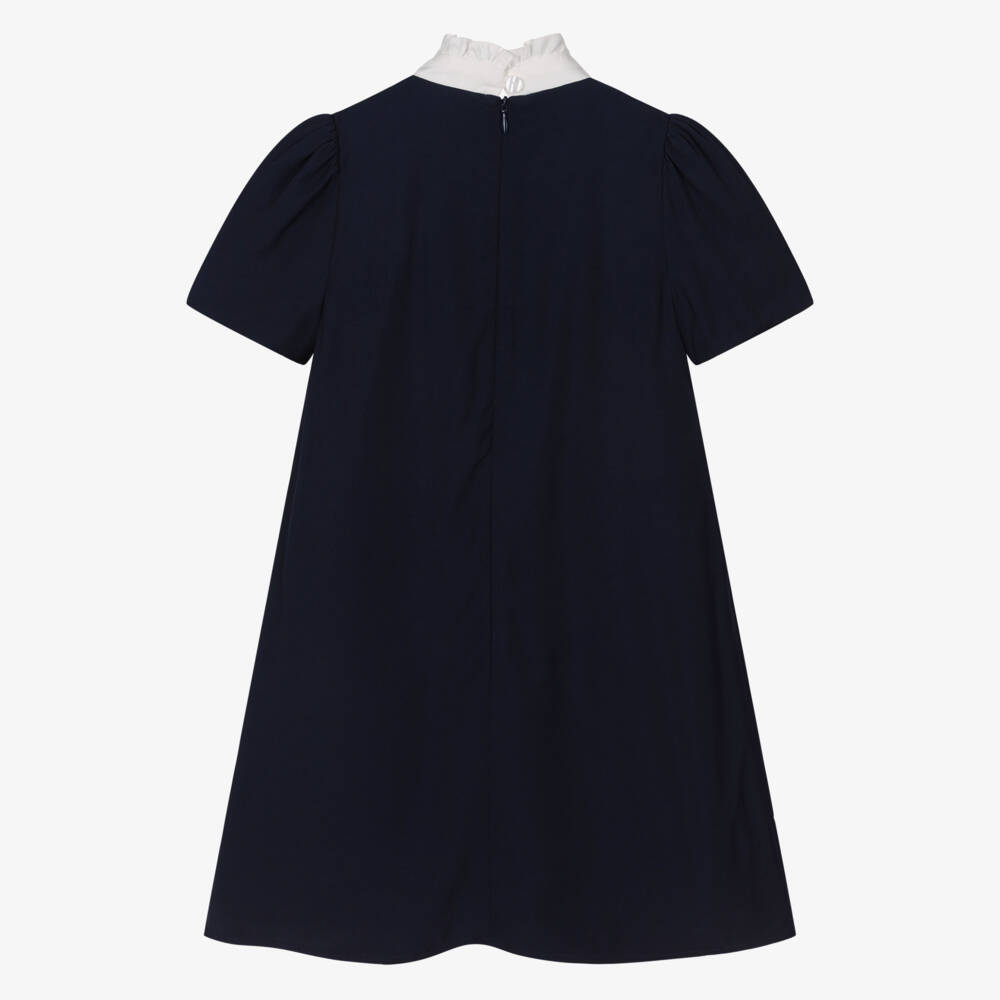 EIRENE-فستان كحلي للبنات بياقة مكشكشة | Childrensalon Outlet