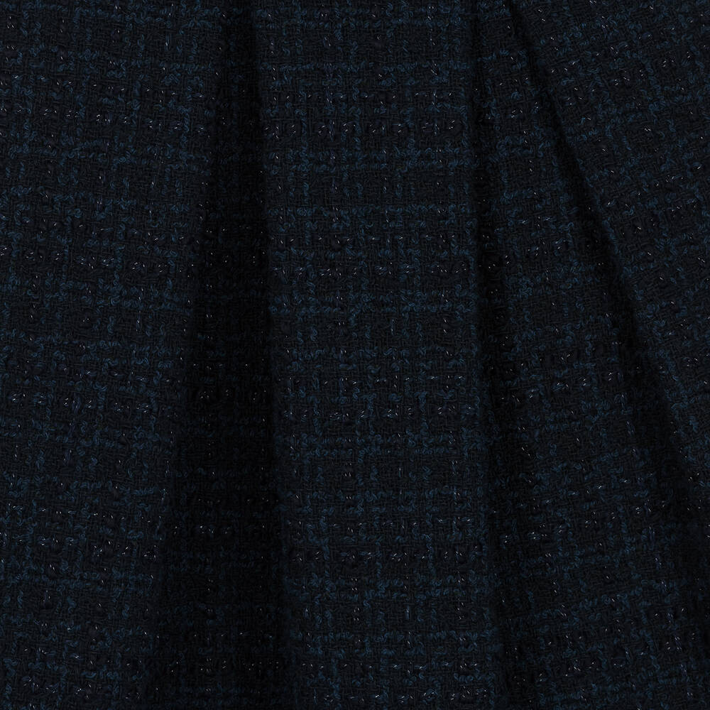 EIRENE-Girls Navy Blue Tweed Dress | Childrensalon Outlet