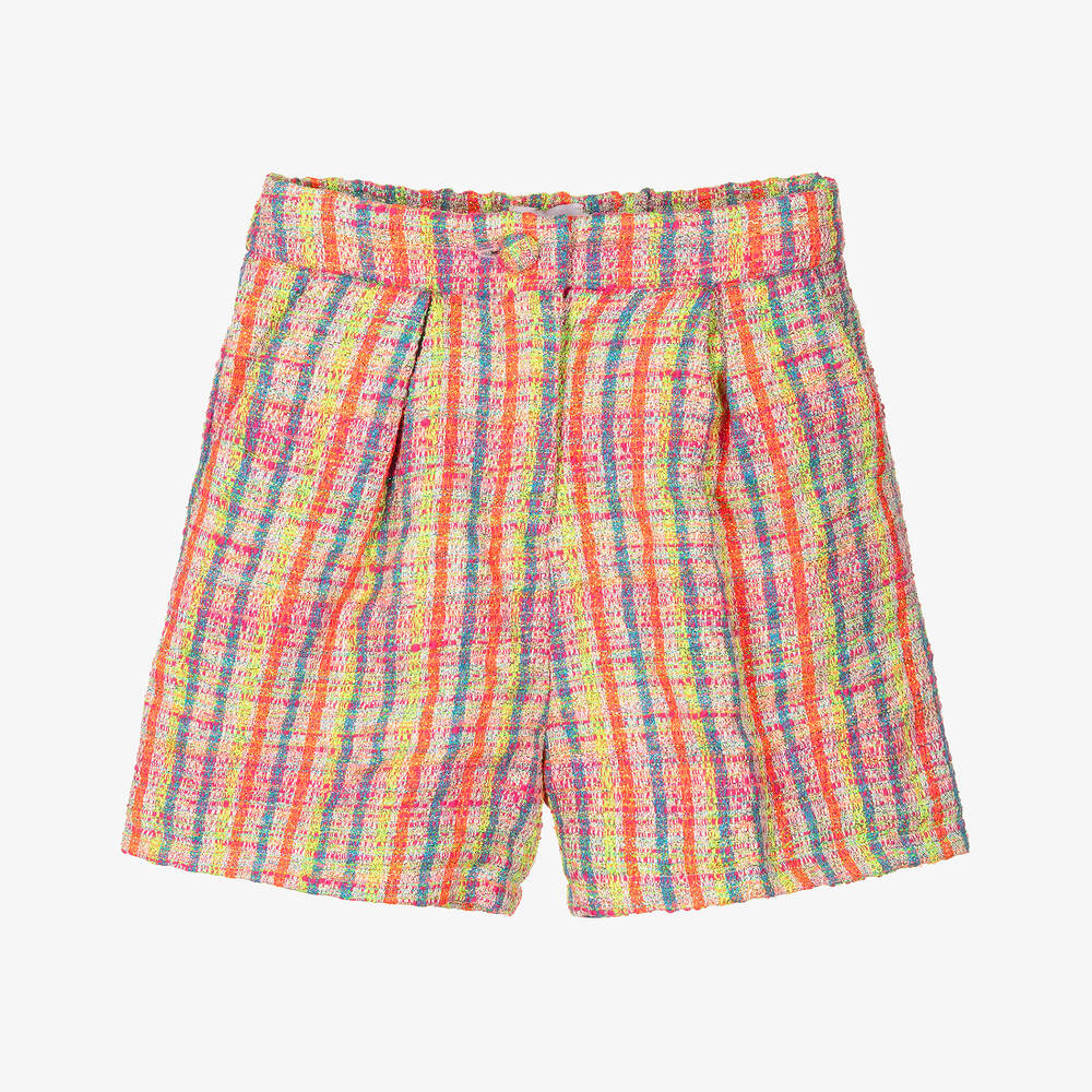 EIRENE-Girls Orange & Yellow Tweed Shorts | Childrensalon Outlet