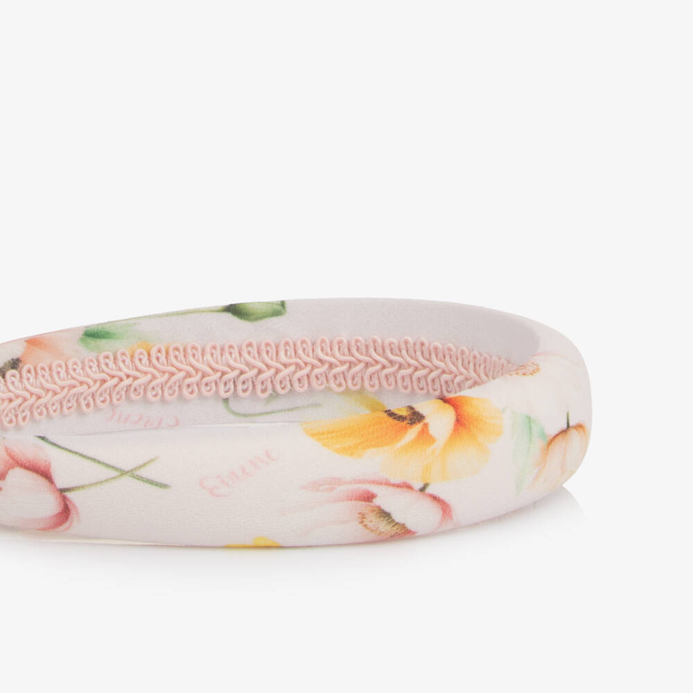 EIRENE-Girls Pale Pink Floral Crêpe Chiffon Hairband | Childrensalon Outlet