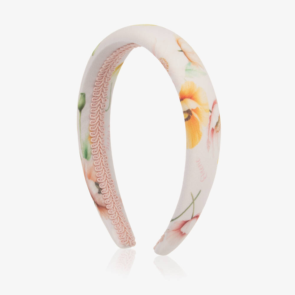 EIRENE-Girls Pale Pink Floral Crêpe Chiffon Hairband | Childrensalon Outlet