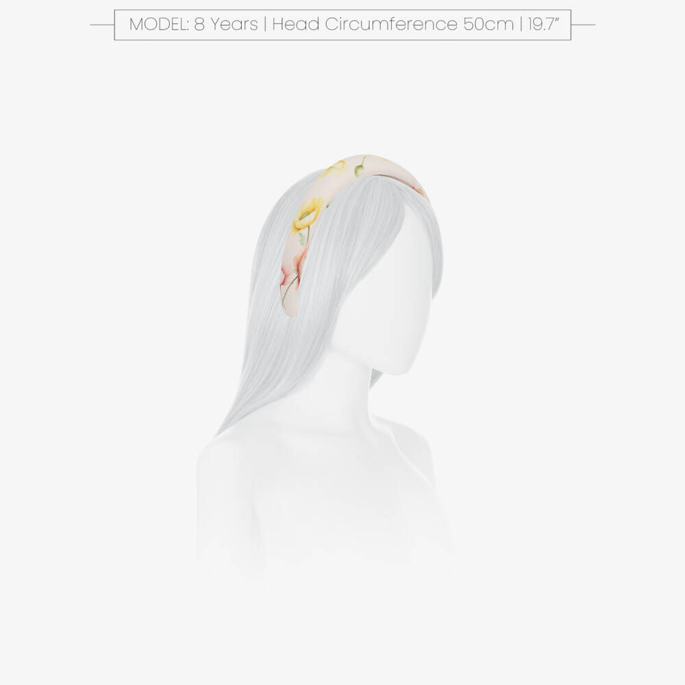 EIRENE-Girls Pale Pink Floral Crêpe Chiffon Hairband | Childrensalon Outlet